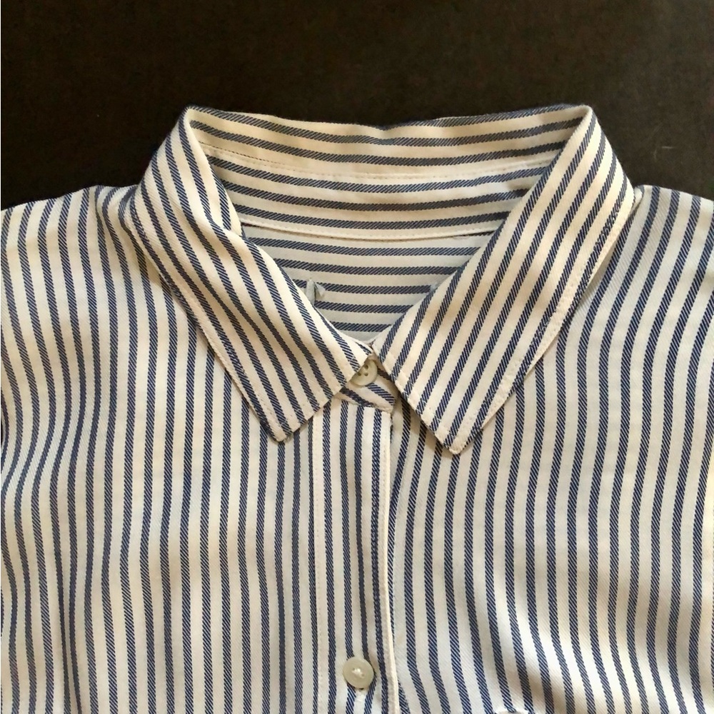 J. Crew striped button-down, large